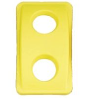 Víko odpadkového koše s kulatými vhozy - žluté