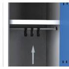 Šatní skříň š 900 mm - šedo/modrá