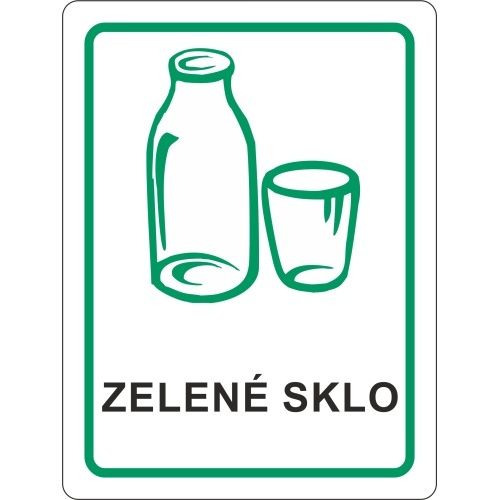 Samolepka zelené sklo 120x160 mm