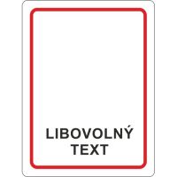 Samolepka libovolný text 120x160 mm