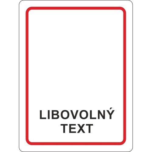 Samolepka libovolný text 120x160 mm