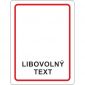 Samolepka libovolný text 120x160 mm