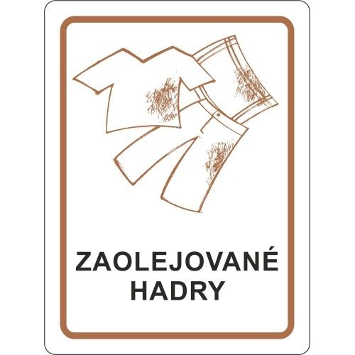 Samolepka zaolejované hadry 120x160 mm