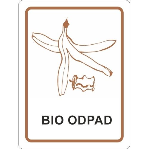 Samolepka bio odpad 120x160 mm