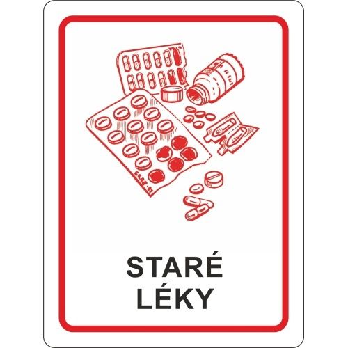 Samolepka staré léky 120x160 mm