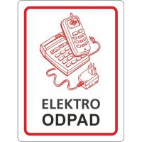 Samolepka elektroodpad 120x160 mm