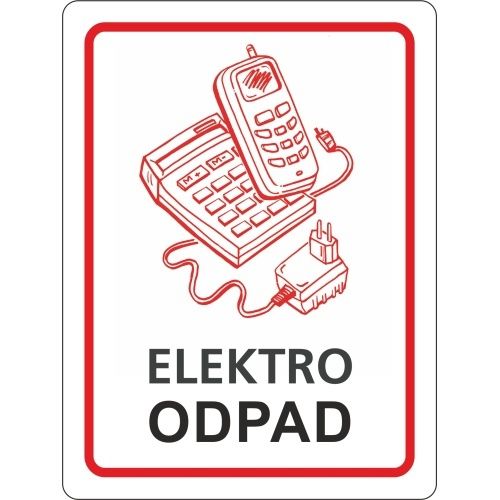 Samolepka elektroodpad 120x160 mm