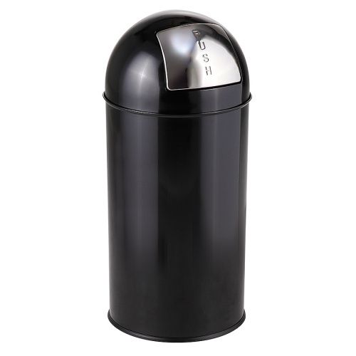 Odpadkový koš s kovovou vložkou - Push-boy černý