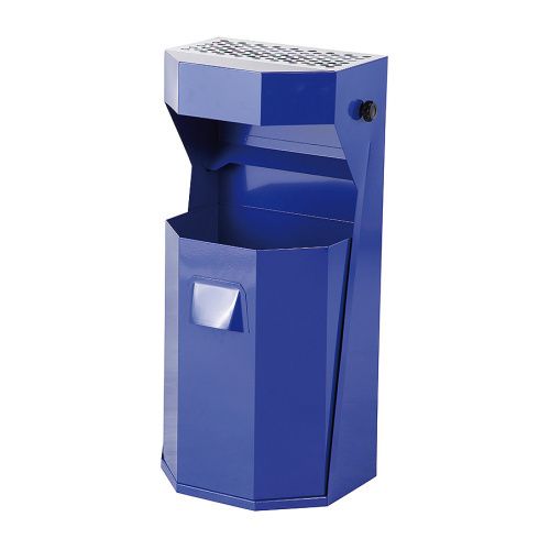 Odpadkový koš s popelníkem 50 l. - modrý 