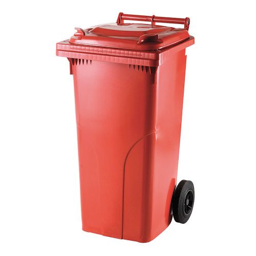 Plastová nádoba popelnice 120 l červená
