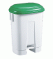 Plastový odpadkový koš Sirius 60 l.- zelené víko