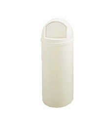 Venkovní plastový koš - Marshal 57 l (bílý)