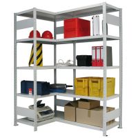 Rohový policový regál 2000x1000x600 mm 5 polic