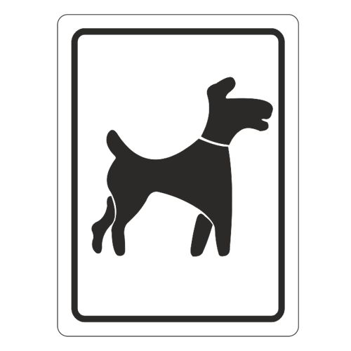 Samolepka pes psí exkrementy 120x160 mm