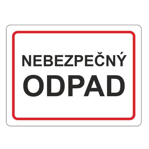 Samolepka nebezpečný odpad 120x160 mm