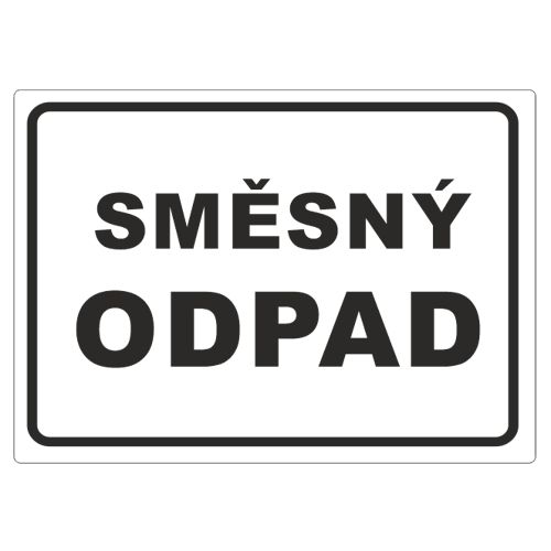 Samolepka směsný odpad 120x160 mm