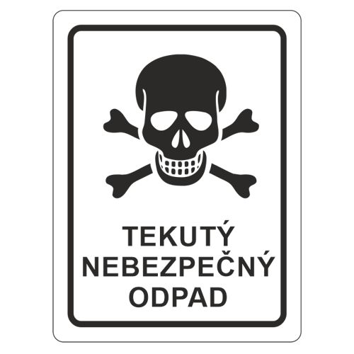 Samolepka tekutý nebezpečný odpad 120x160 mm