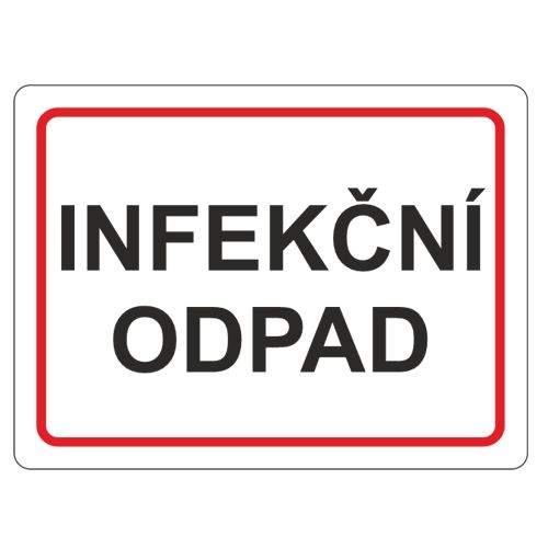 Samolepka infekční odpad 120x160 mm