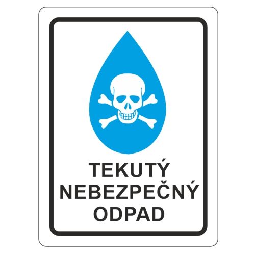 Samolepka tekutý nebezpečný odpad 120x160 mm