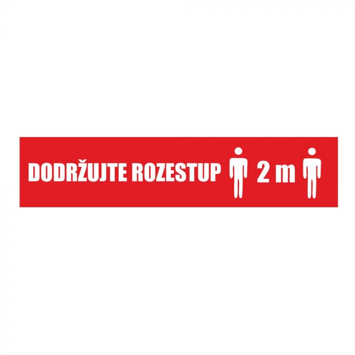 Samolepka dodržujte rozestup 300x50 mm