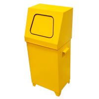 Odpadkový koš s klapkou - žlutý 70 l.