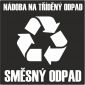 Samolepka směsný odpad 200x200 mm