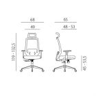 Kancelářská židle EDGE – šedá