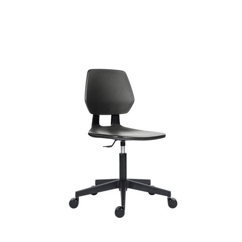 Műanyag szék görgőkkel ALLOY – fekete