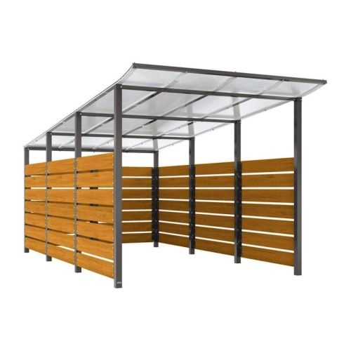 Přístřešek pro kontejnery Modulo – 4,8 m Dub
