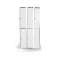 Šatní skříň dělená š 900 mm - šedá