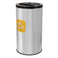 Interiérový nerezový koš 2x35 L - Stream double