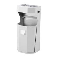 Koš s popelníkem - šedý 50L