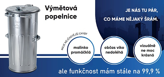Výmětová popelnice 1008-V
