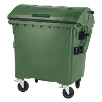 Plastový kontejner 1100 lt. - zelený víko ve víku