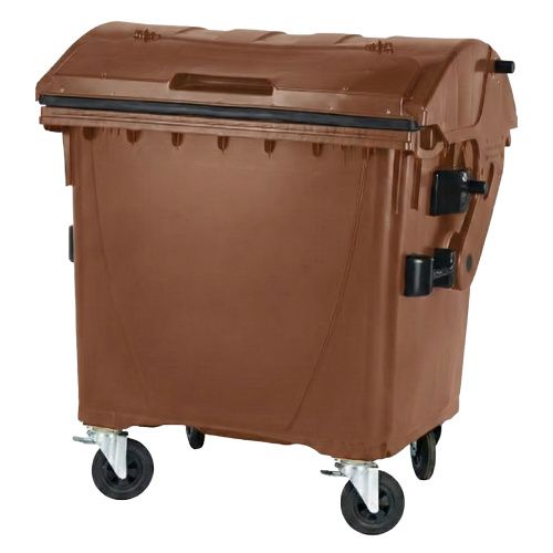 Plastový kontejner 1100 lt. - hnědý víko ve víku