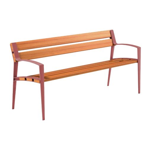 Parková lavička Minsk - vínová