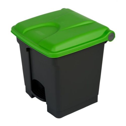 Nášlapný koš 30L - zelené víko