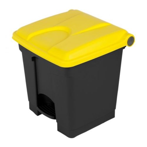 Nášlapný koš 30L - žluté víko