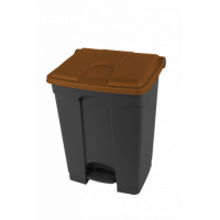 Nášlapný koš 70L - hnědé víko