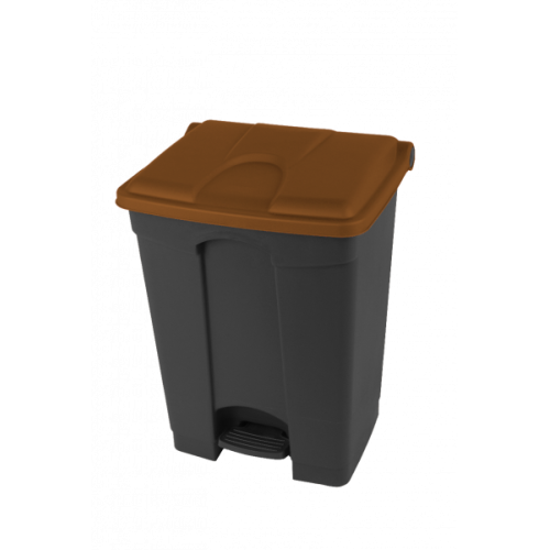 Nášlapný koš 70L - hnědé víko