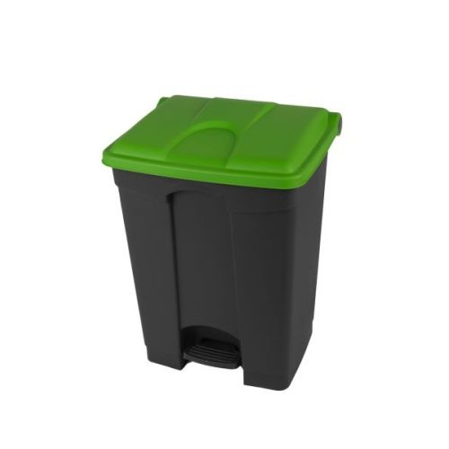 Nášlapný koš 70L - zelené víko
