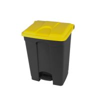 Nášlapný koš 70L - žluté víko