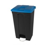 Nášlapný koš 90L - modré víko