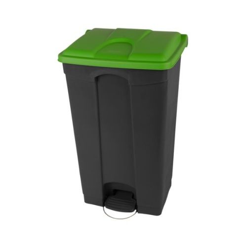 Nášlapný koš 90L - zelené víko
