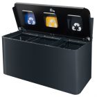 Nástěnný odpadkový koš na separaci 3 x 35 l