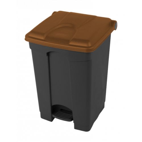 Nášlapný koš 45L - hnědé víko