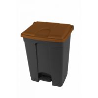 Nášlapný koš 70L - hnědé víko