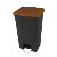 Nášlapný koš 90L - hnědé víko
