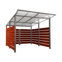 Přístřešek pro kontejnery Modulo – 3,4 m Mahagon