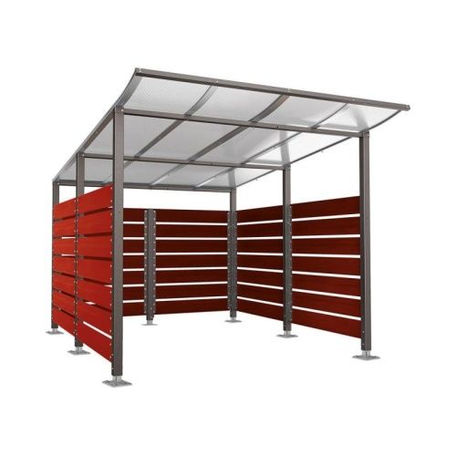 Přístřešek pro kontejnery Modulo – 3,4 m Mahagon Patky